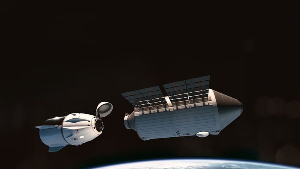 Nave conectando a la estaci&oacute;n espacial