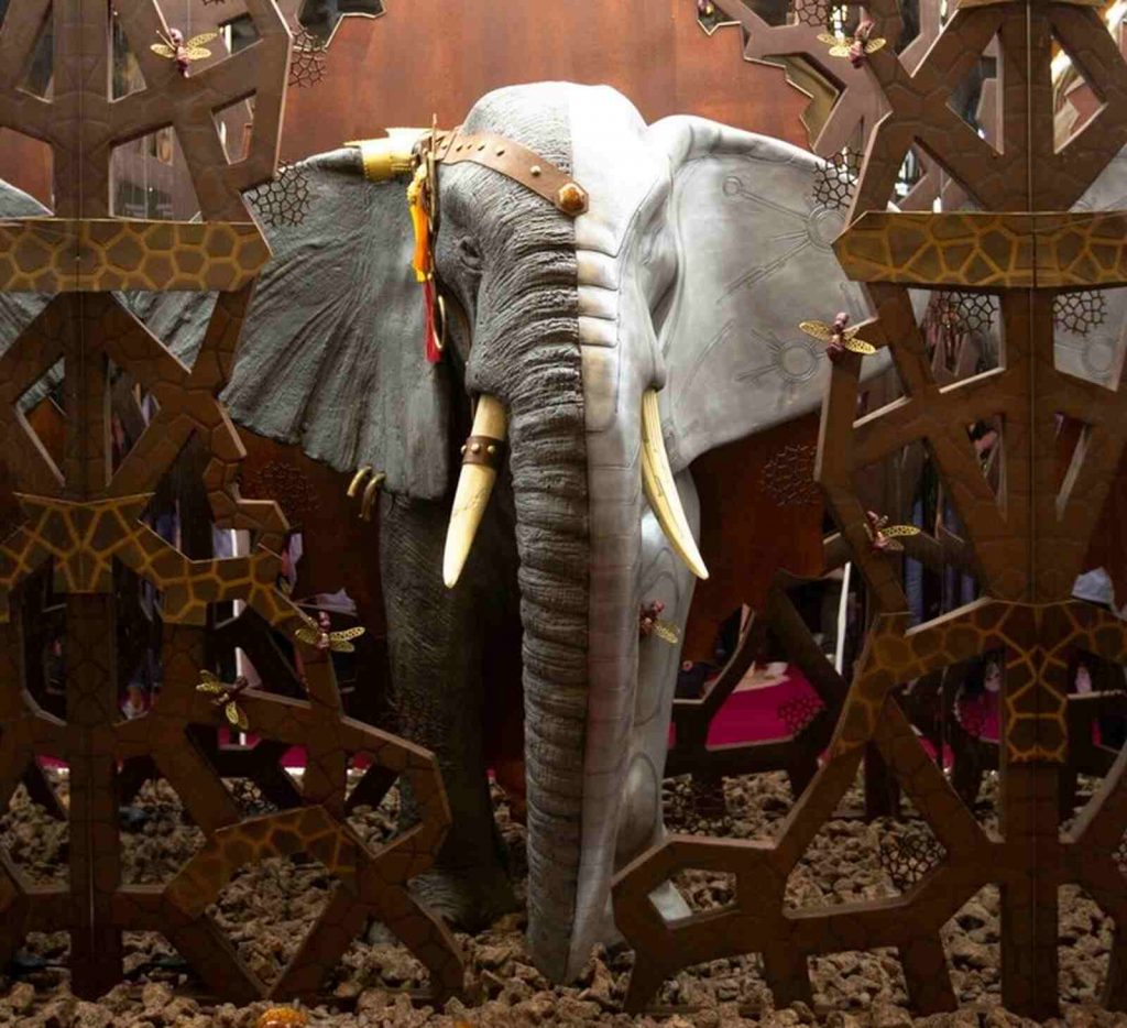 Elefante de chocolate de tres metros