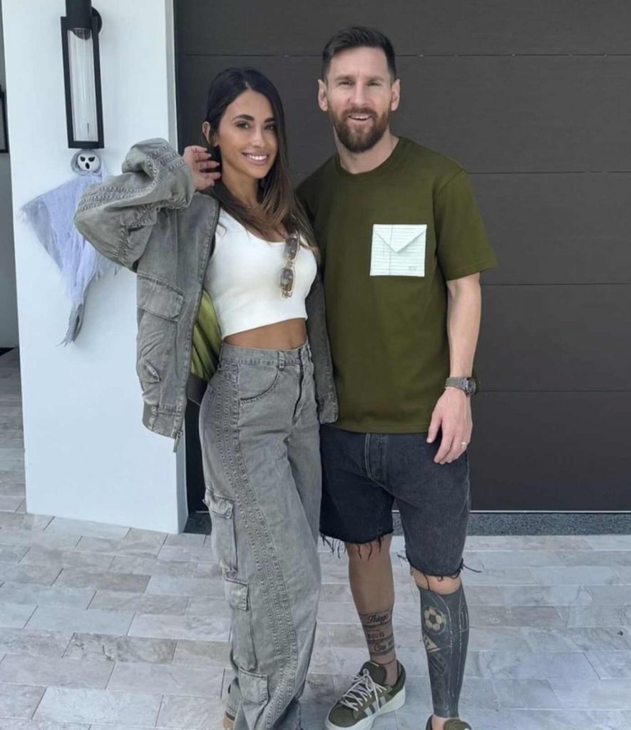 Leo Messi y su mujer