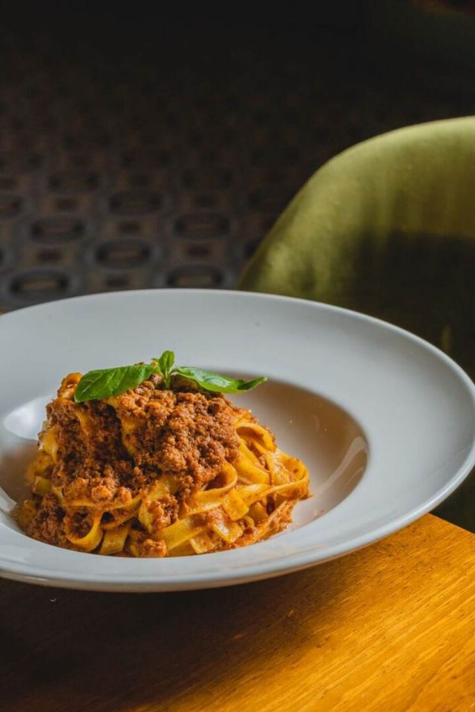 Plato de pasta de Flavia sin gluten
