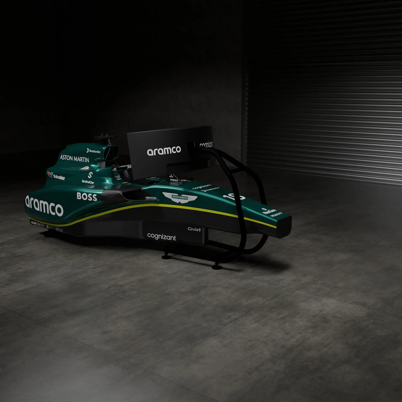 simulador coche Formula 1, aston martin