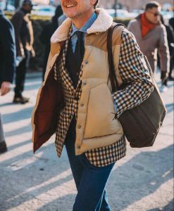 Hombre con chaleco en Pitti Uomo