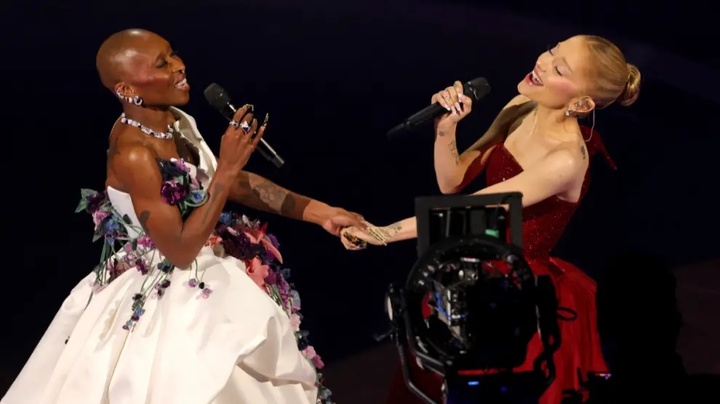 Ariana Grande y Cynthia Erivo en los Oscar 2025