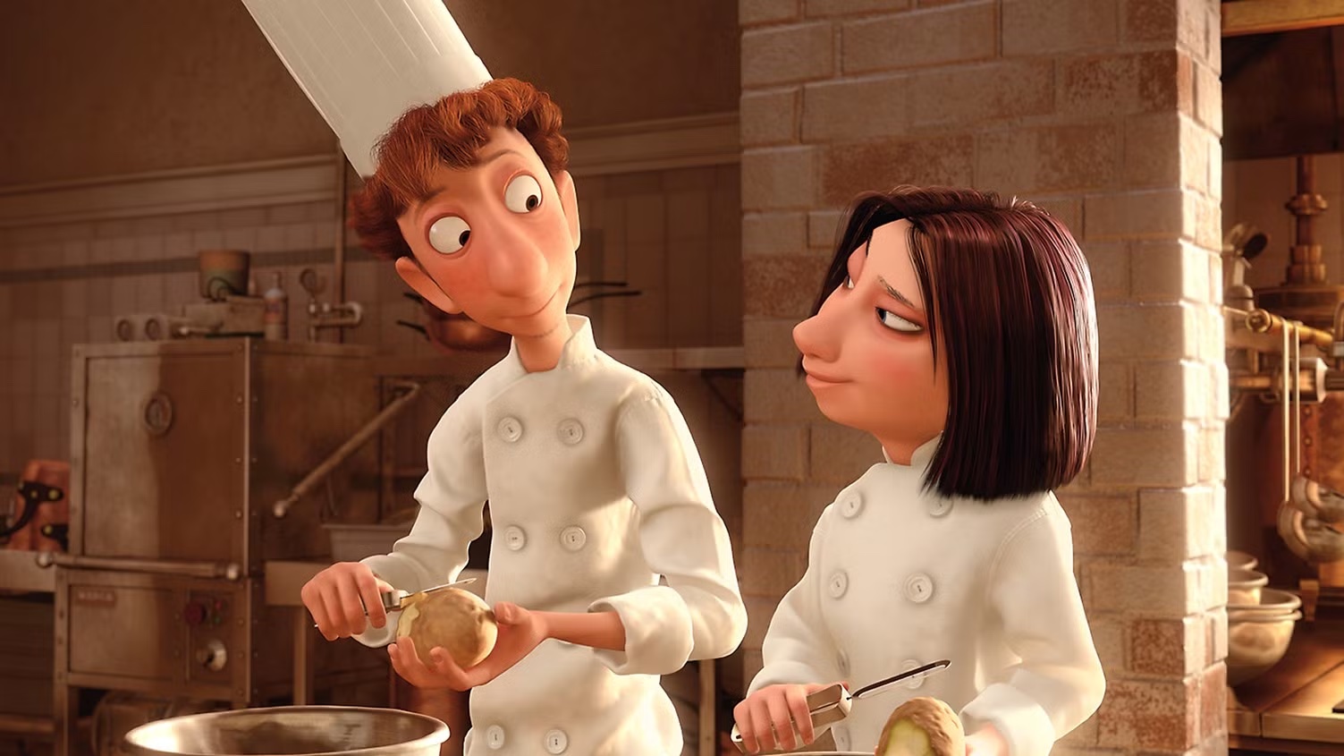 Escena de Remi y Colette en Ratatouille