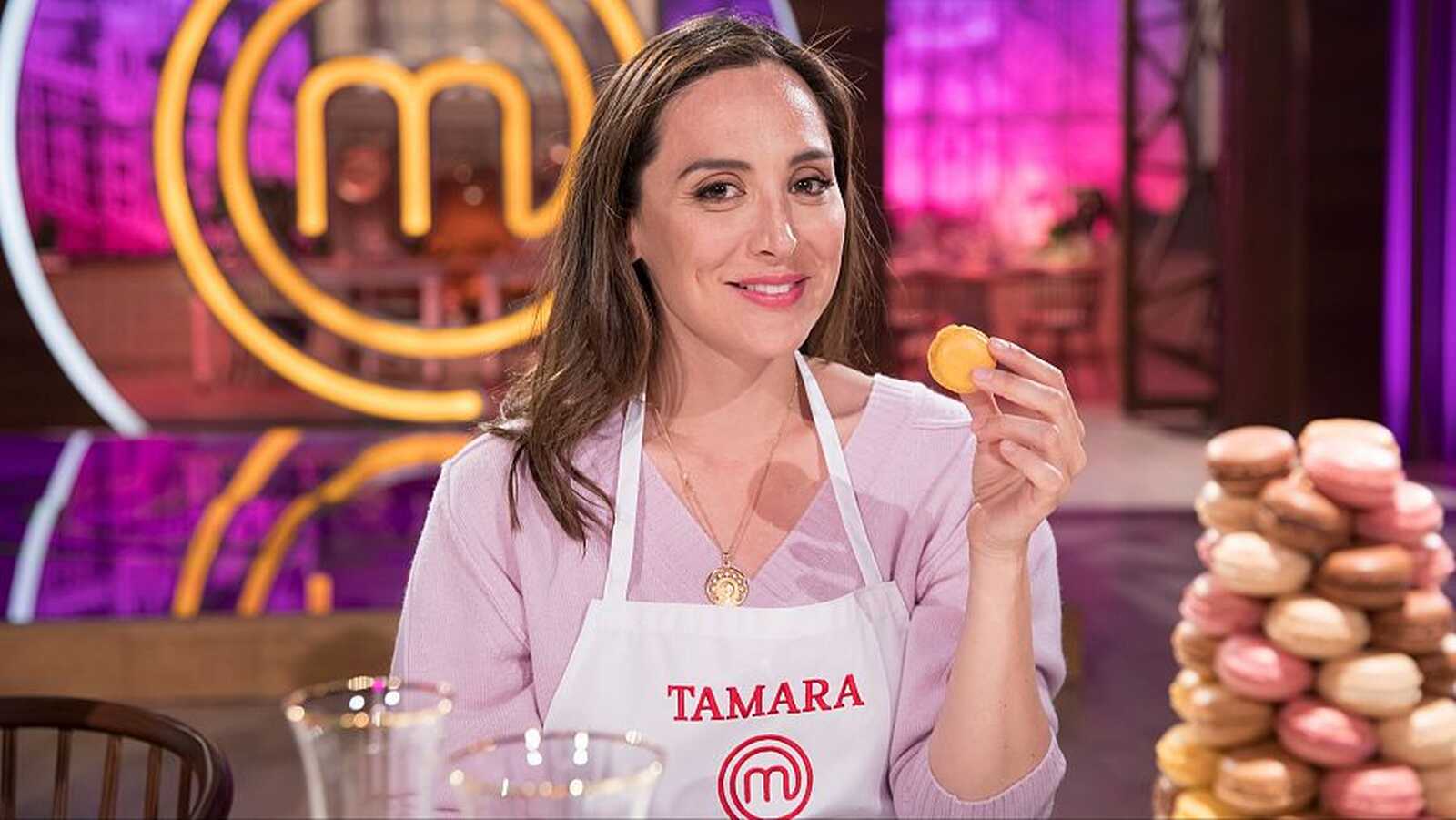 Tamara Falc&oacute; con los macarons