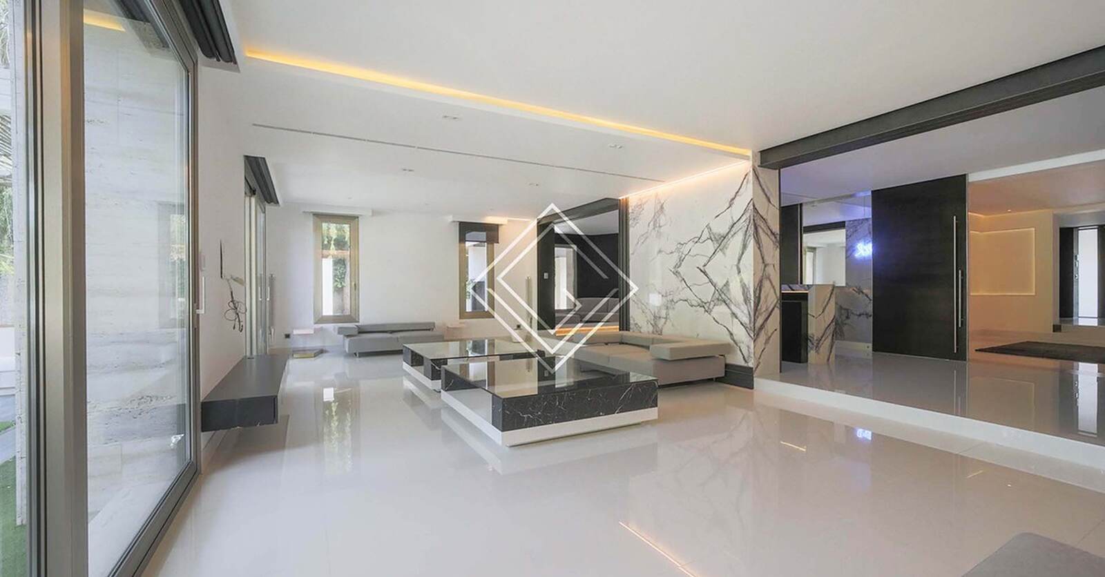 Sal&oacute;n de la mansi&oacute;n de Sergio Ramos