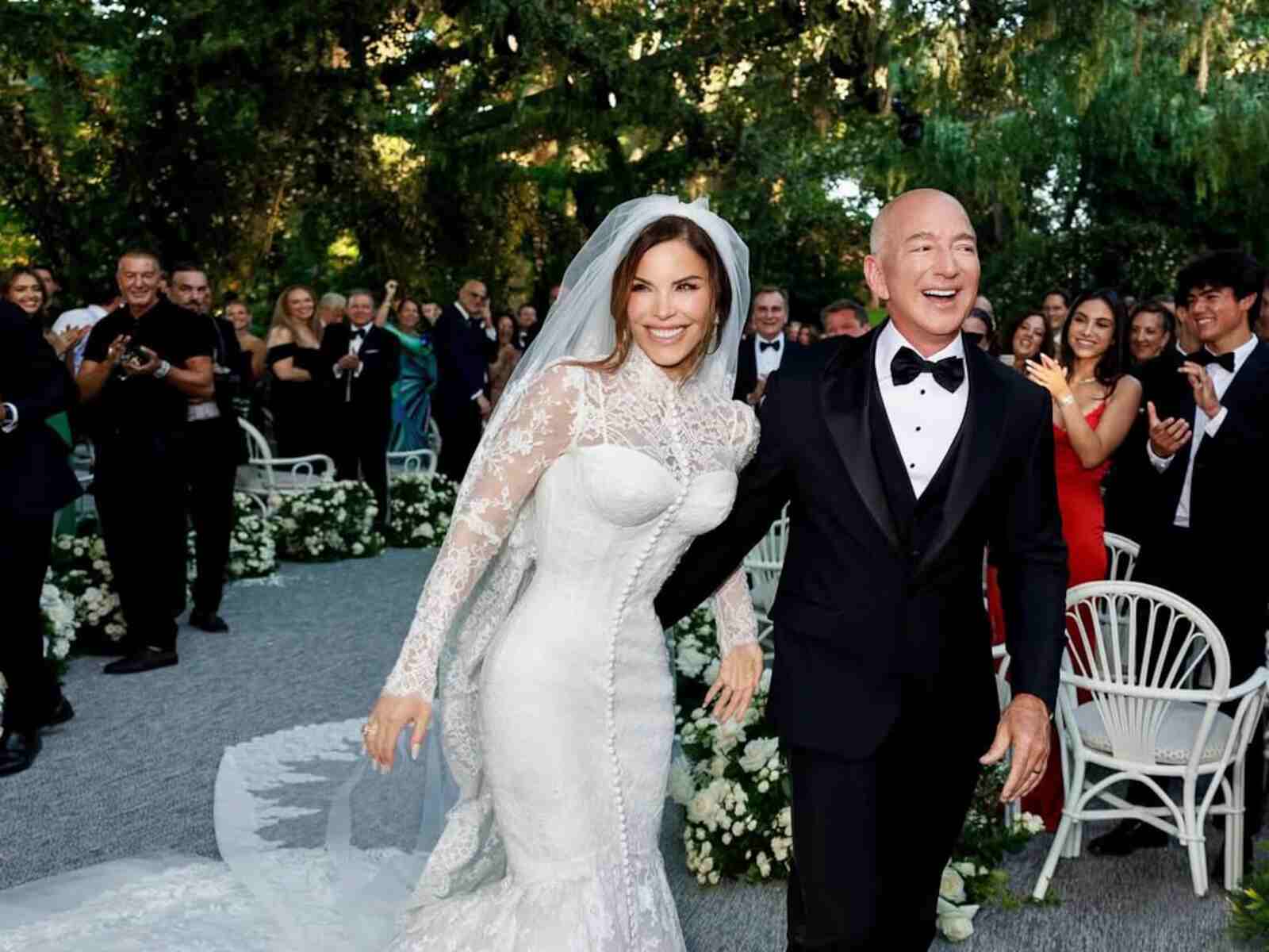 Lauren S&aacute;nches y Jeff Bezos en su boda
