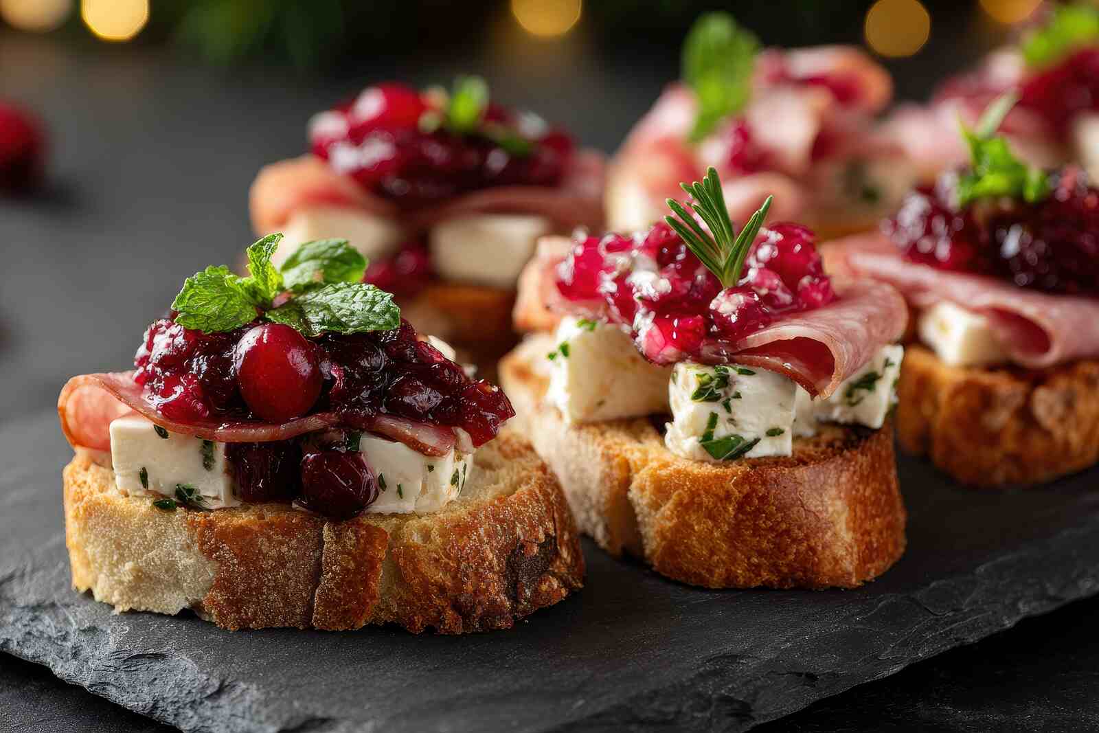 picoteo para una cena de Navidad