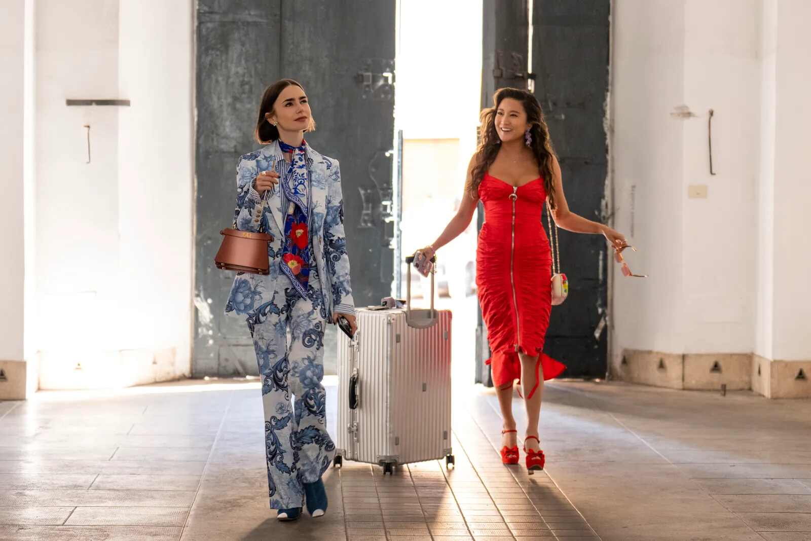 Traje de chaqueta estampado barroco