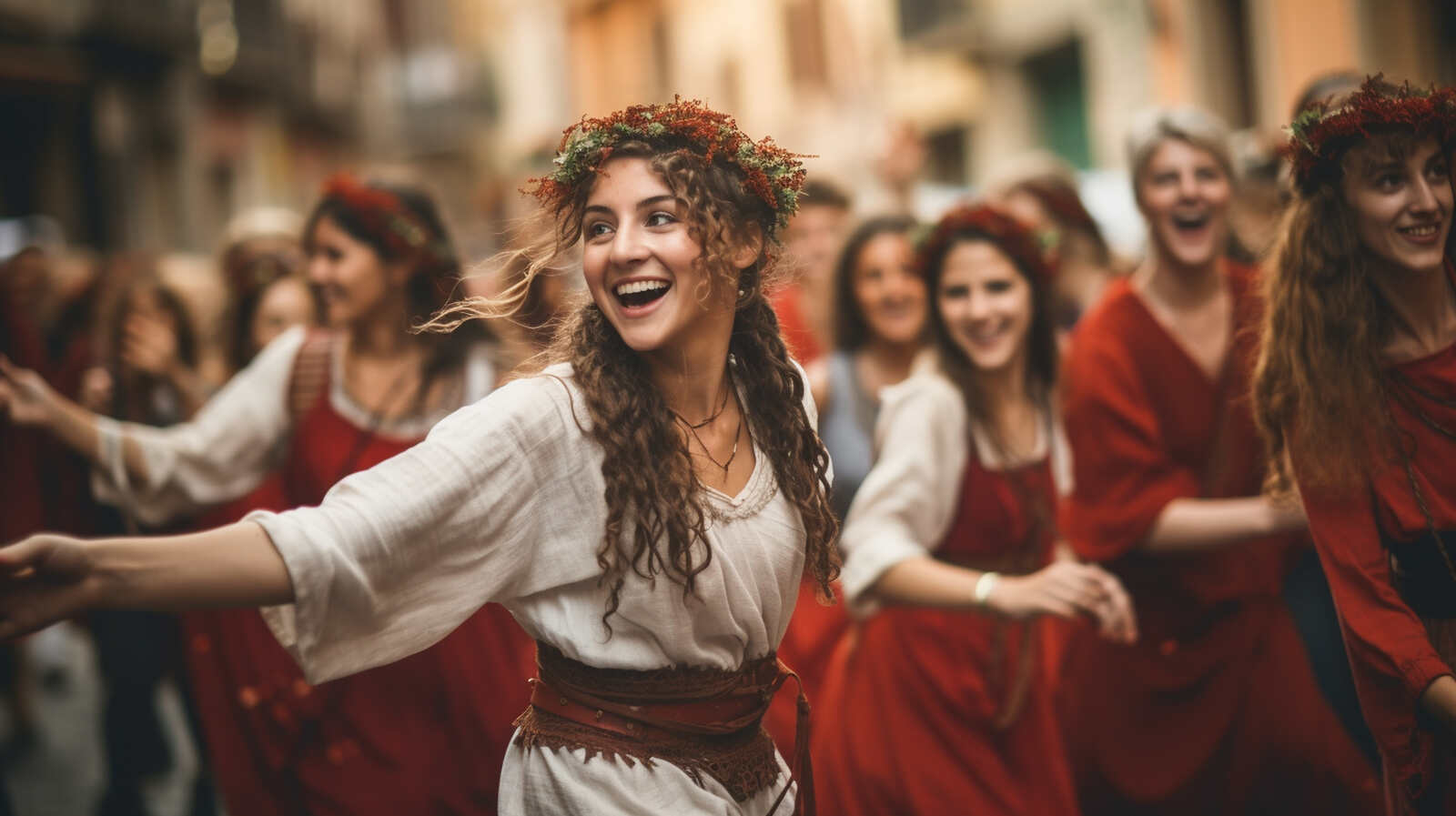 Romanos festejando el solsticio de invierno