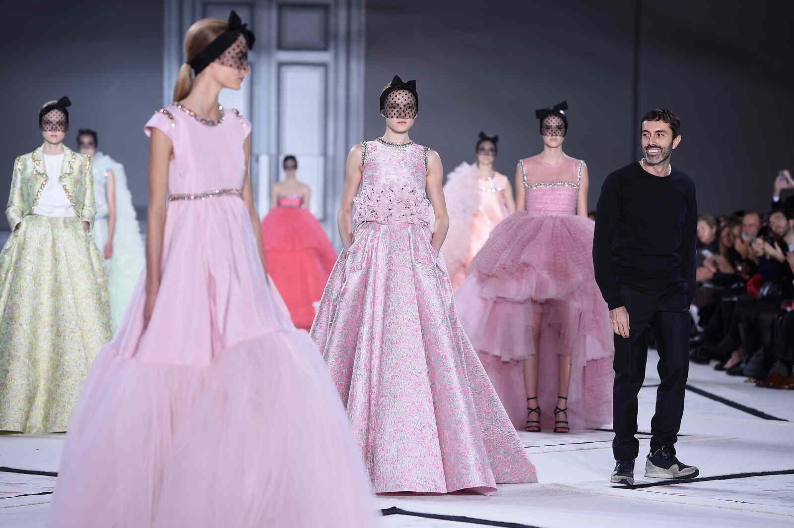 Desfile de tul rosa