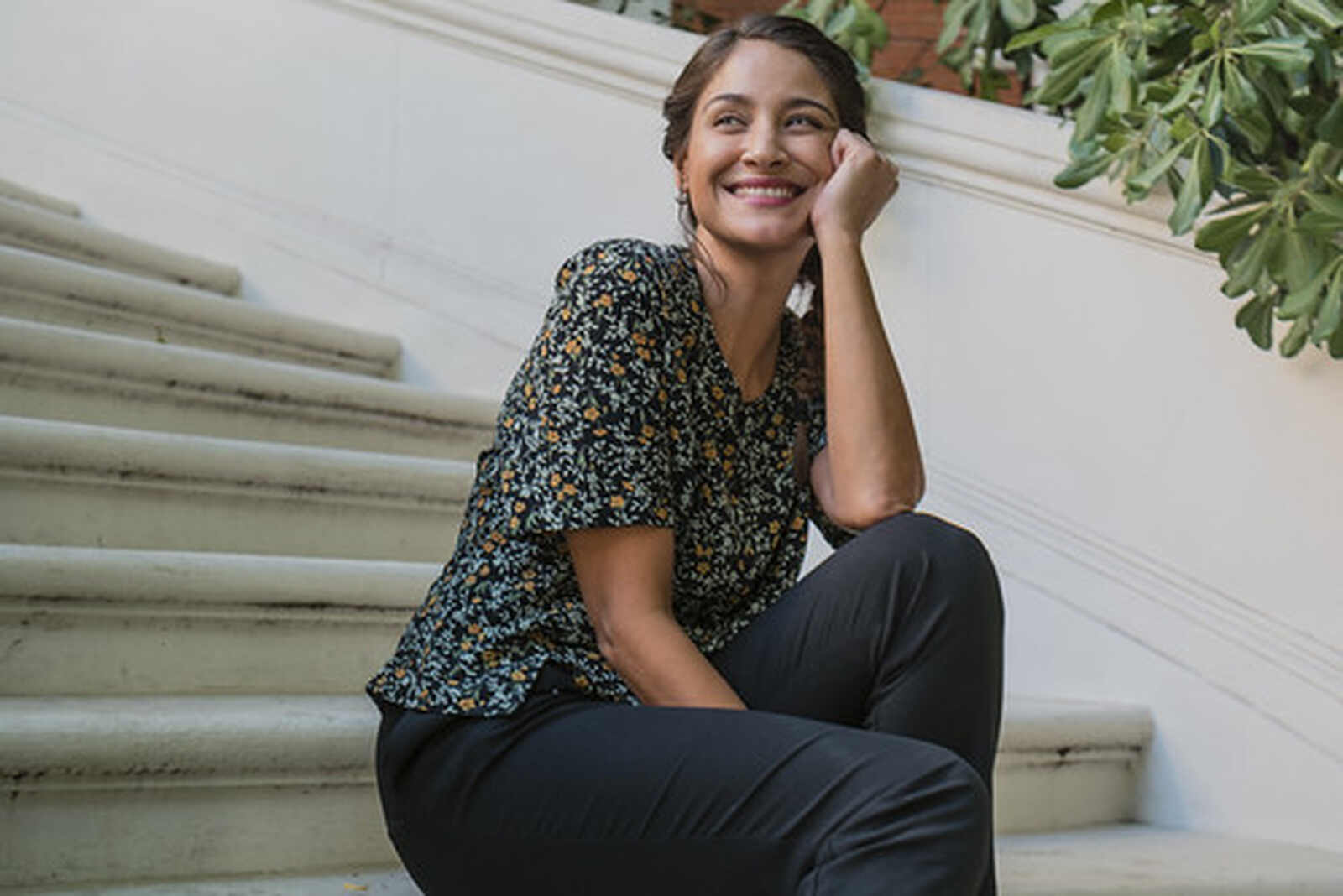 Georgina sonriendo
