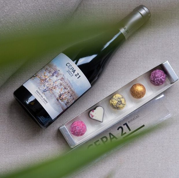 San Valentín, vino