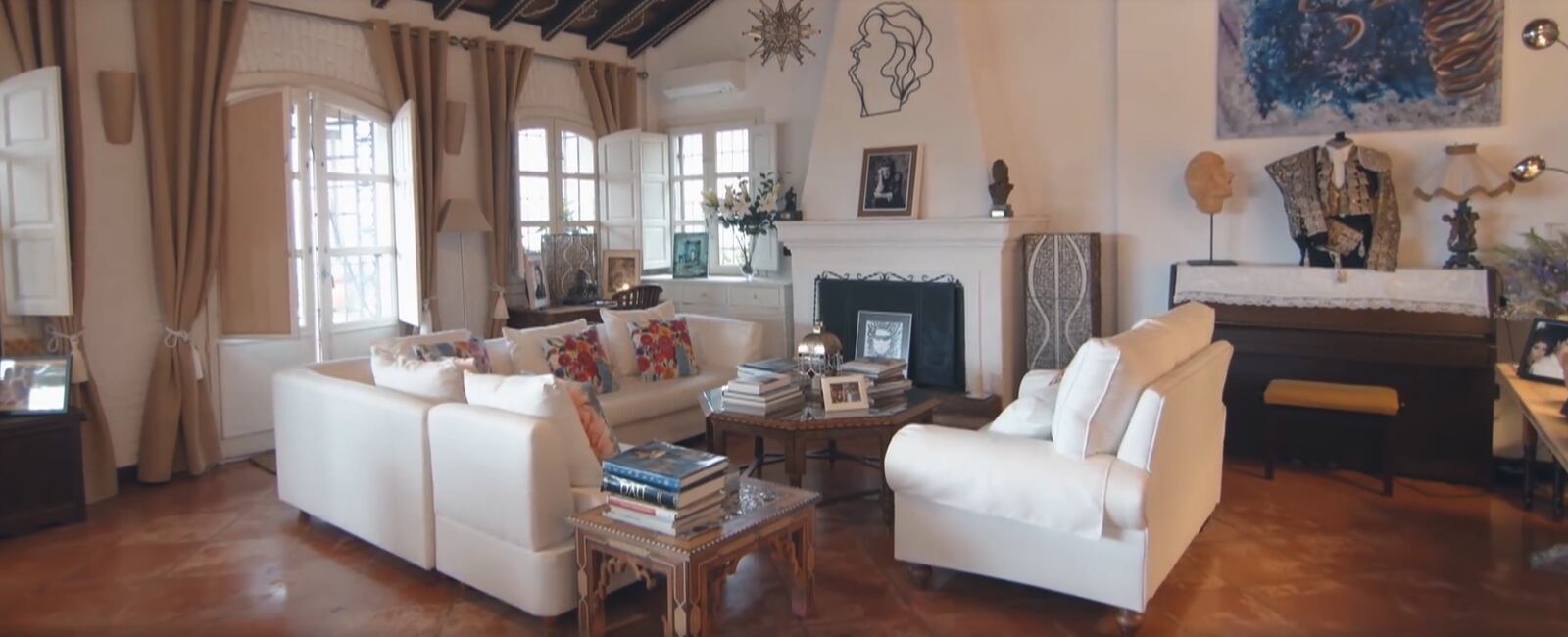 Sal&oacute;n de la casa familiar de Estrella Morente