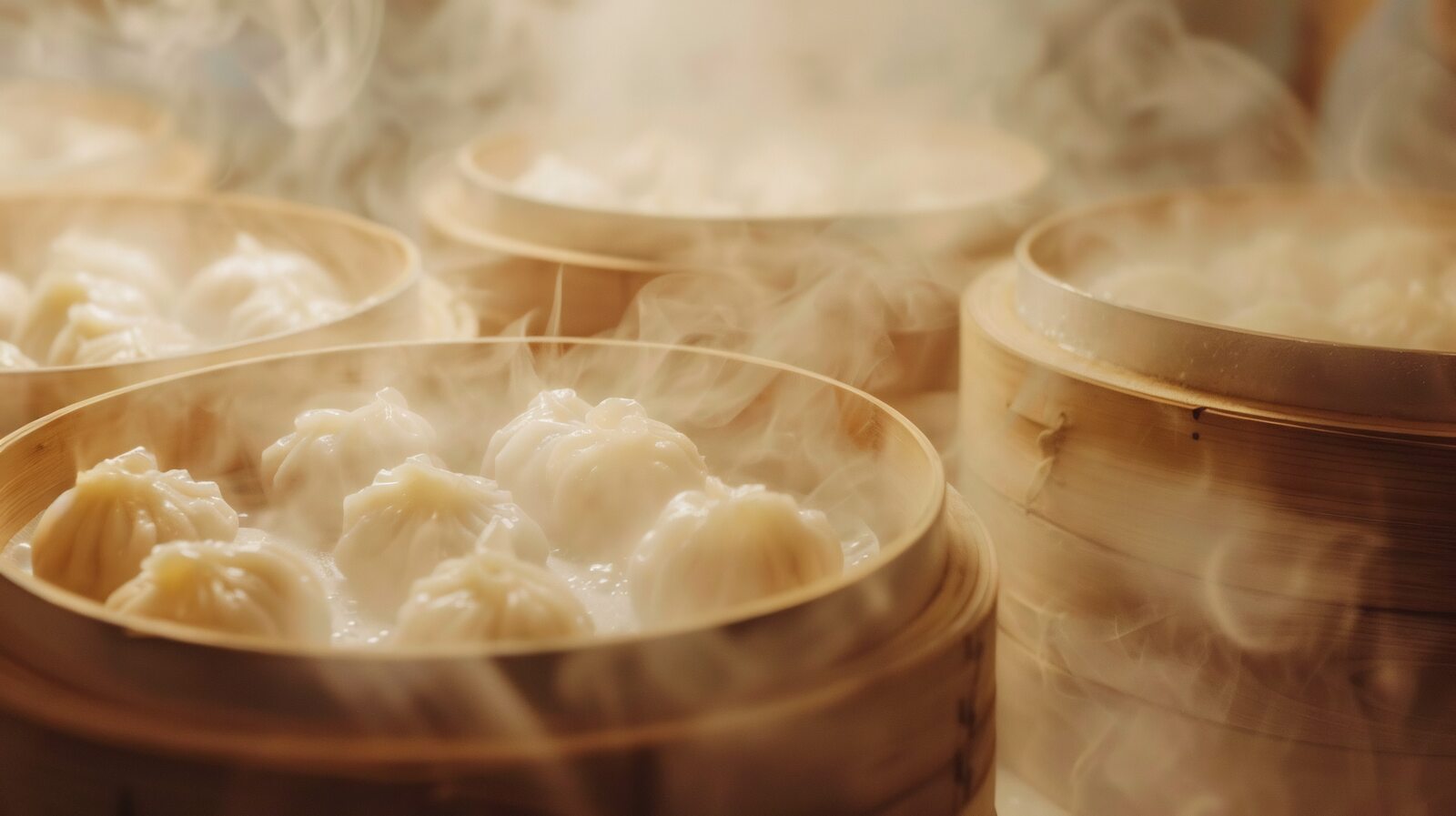 Dumplings humeantes