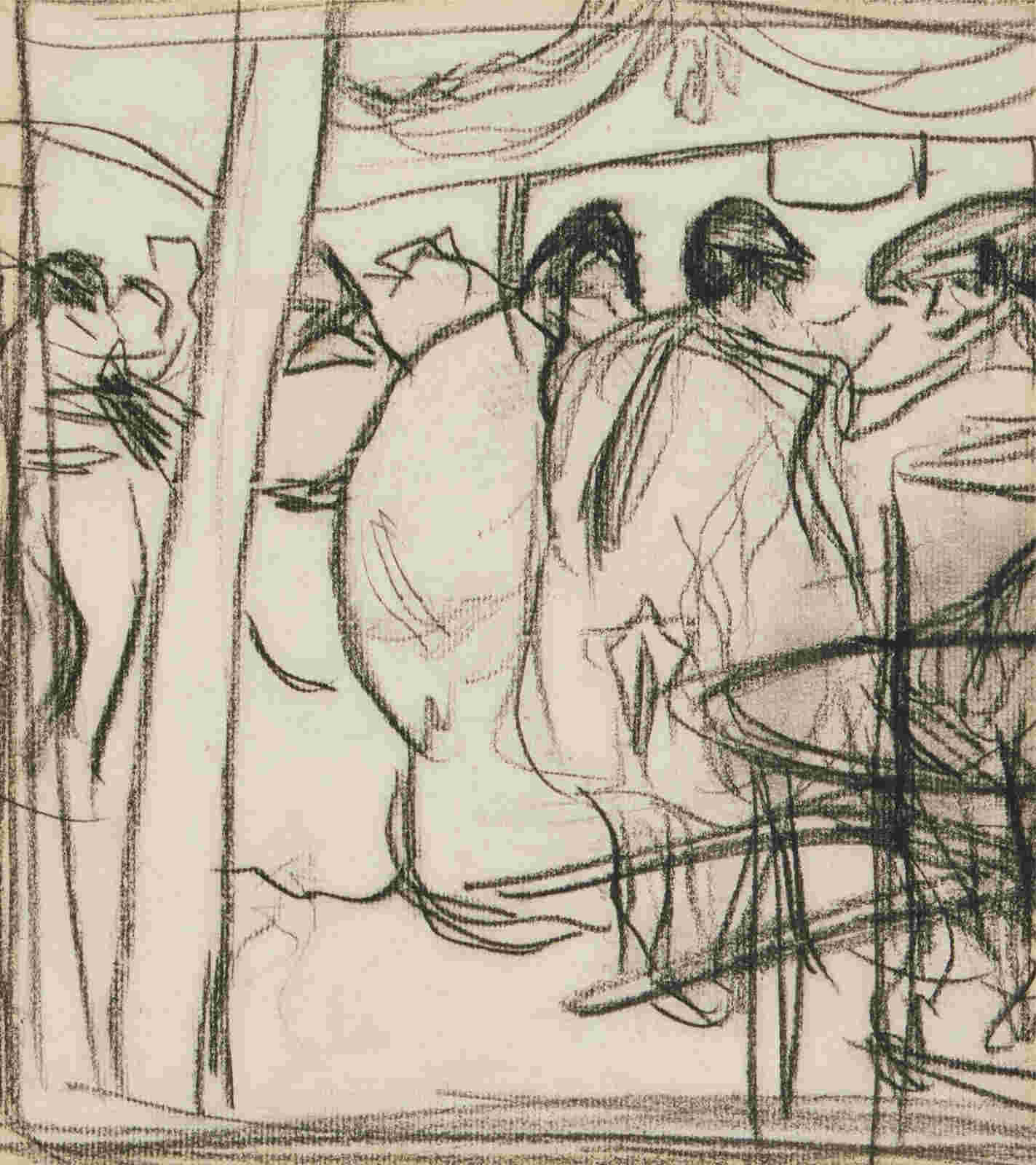 Personnages dans une auberge espagnole de Picasso en la Semana del arte Moderno