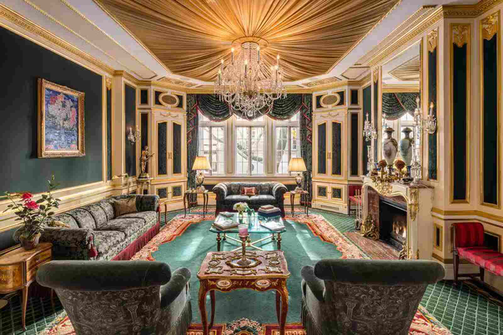 Salón verde de la casa de Nueva York