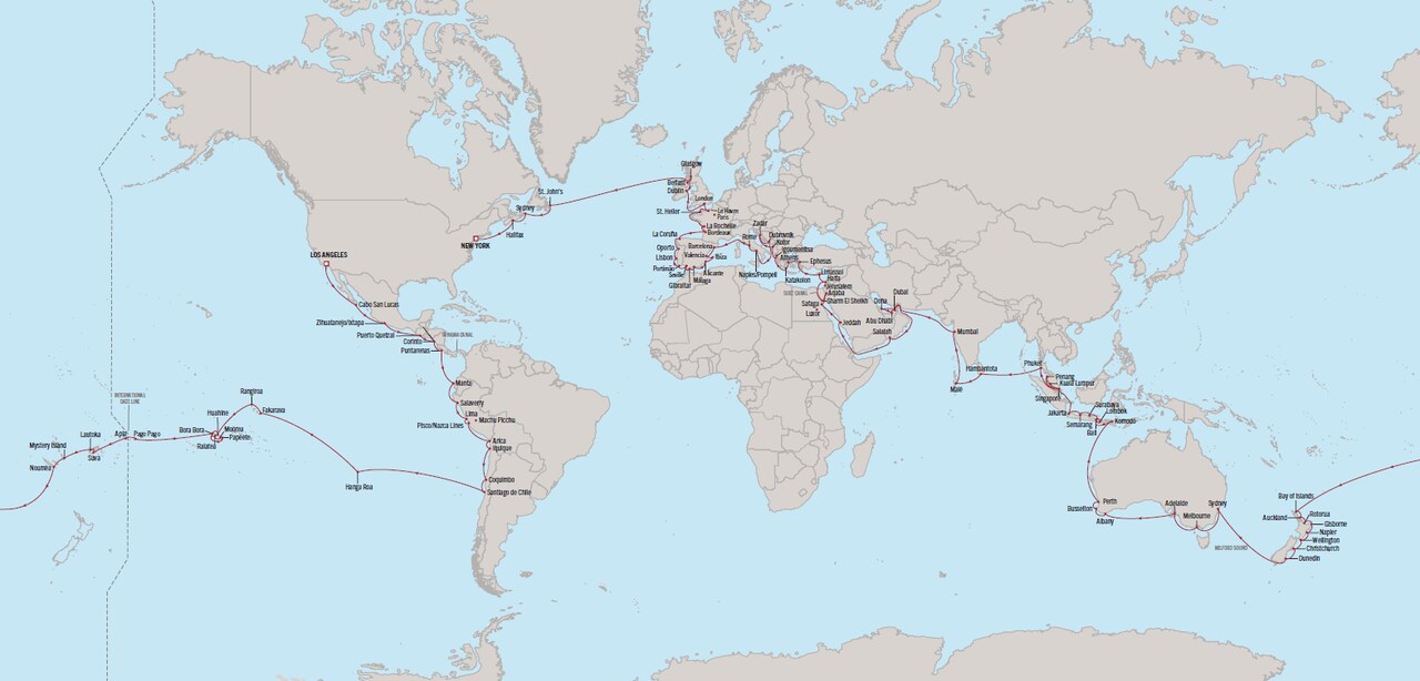 oceania cruises crucero vuelta al mundo