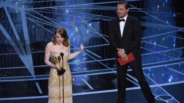 Emma Stone y Leonardo DiCaprio