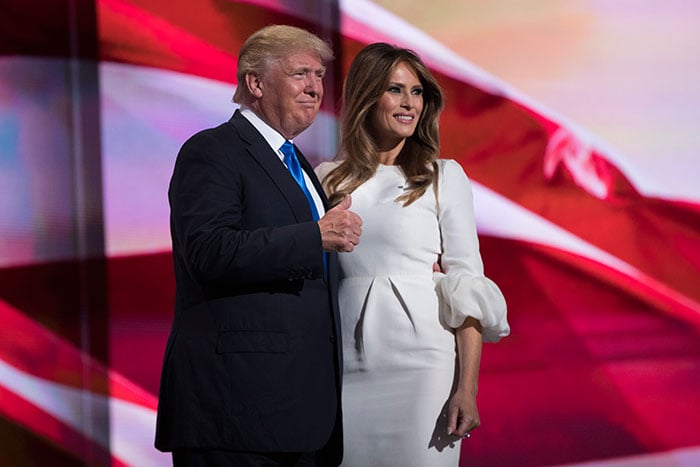 Melania Trump vestido blanco Primera Dama
