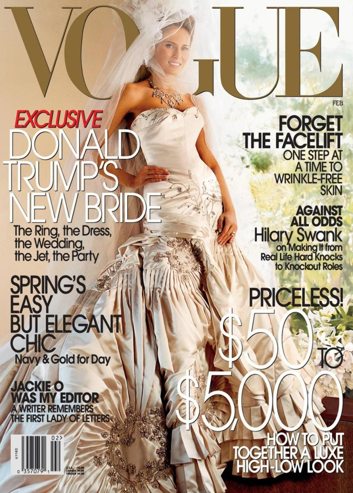 Melania Trump Vestido Novia Vogue John Galliano Dior