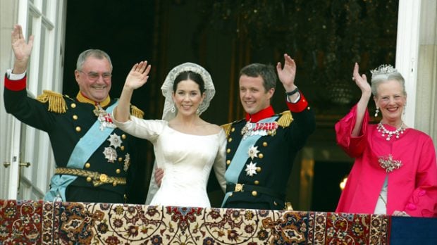 pr&iacute;ncipe Federico y reina Margarita