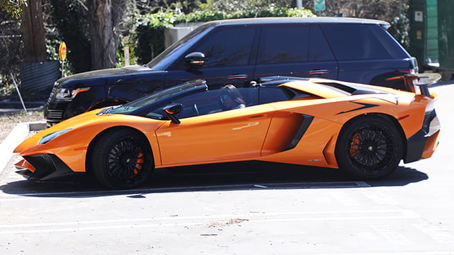 Kylie Jenner Lamborghini Aventador Roadster SV 