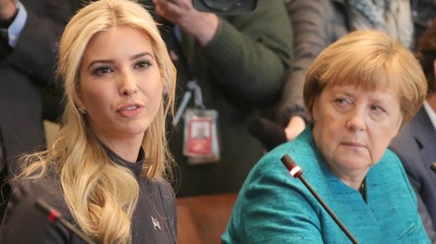 Ivanka Trump y Angela Merkel