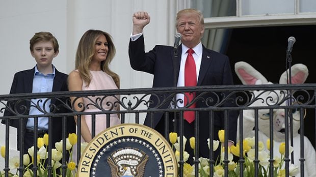 Donald Trump, Melania Trump y Barron