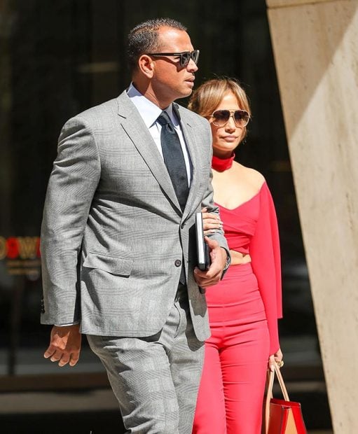 &Aacute;lex Rodr&iacute;guez y Jennifer Lopez