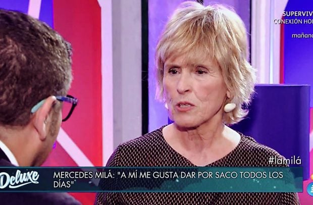 Mercedes Milá durante la entrevista del 'Deluxe' /Telecinco