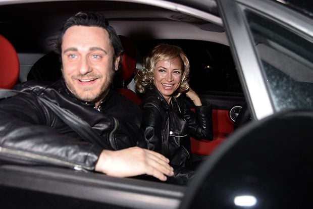 Juan Peña y Sonia González llegando a la fiesta de Fonsi Nieto y Marta Castro (Gtres)