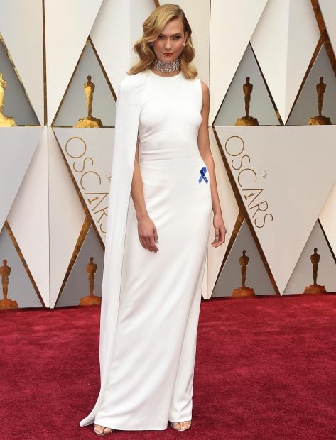La modelo Karlie Kloss durante la gala de los Oscar en 2017 /Gtres