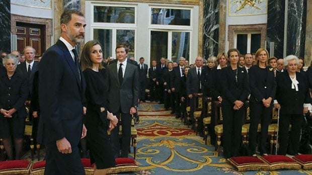Entrada de la reina Letizia y el rey Felipe a la capilla /Gtres