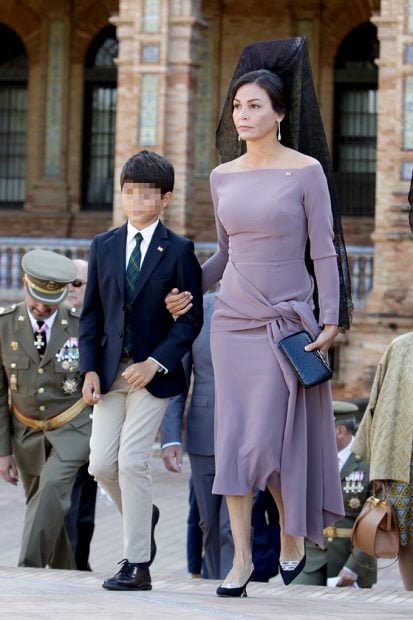 La modelo In&eacute;s Sastre y su hijo Diego /Gtres
