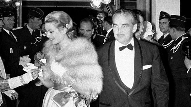 Los príncipes Rainiero y Grace en 1960