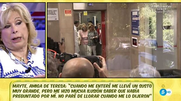 Mayte durante su entrevista en 'Sálvame' /Gtres