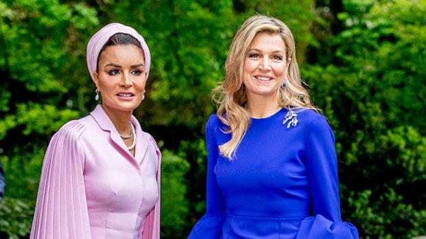 La jequesa de Qatar y Máxima de Holanda