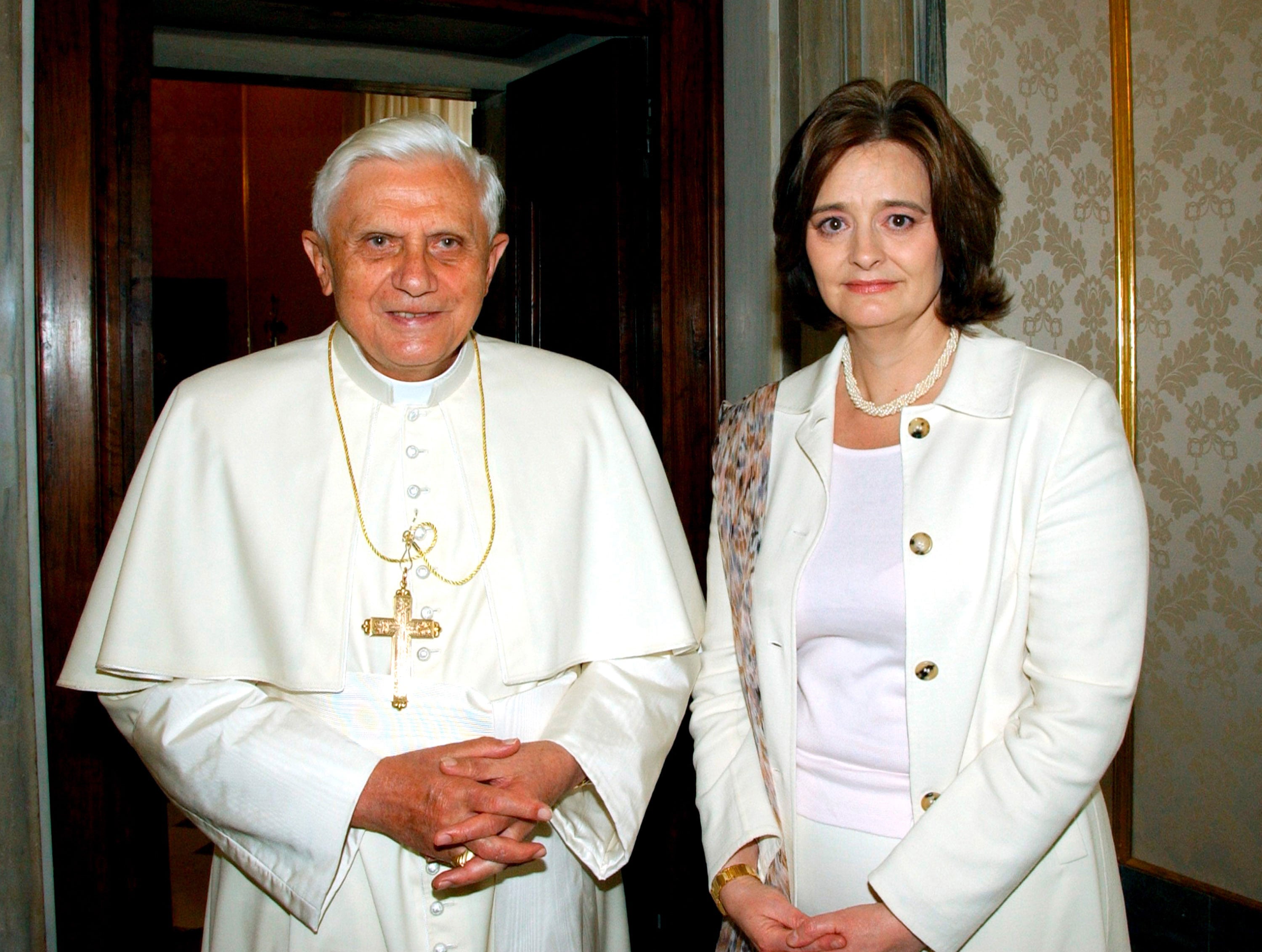 Cherie Blair con el Papa Benedicto XVI