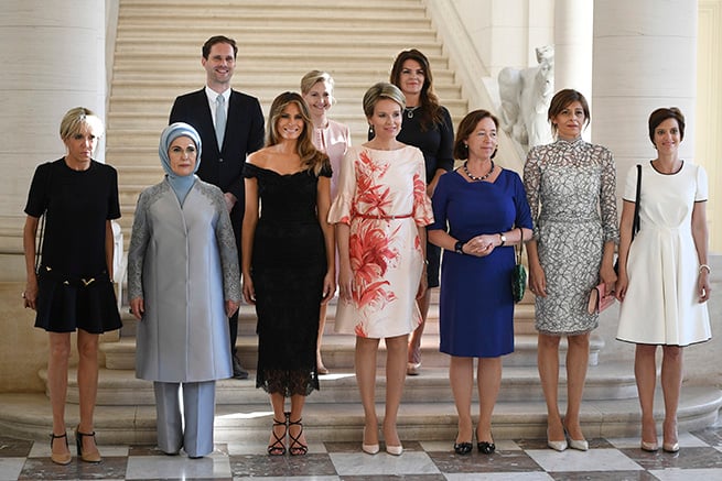 brigitte macron melania trump matilde belgica