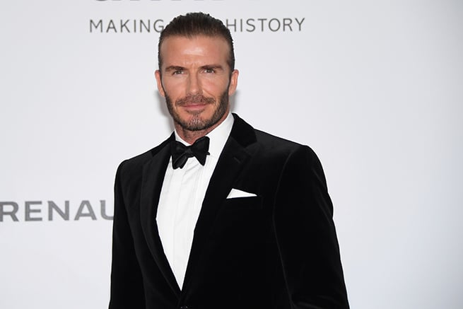 David Beckham Cannes amfAR