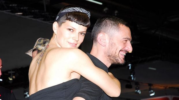 David Delfín con su musa, Bimba Bosé