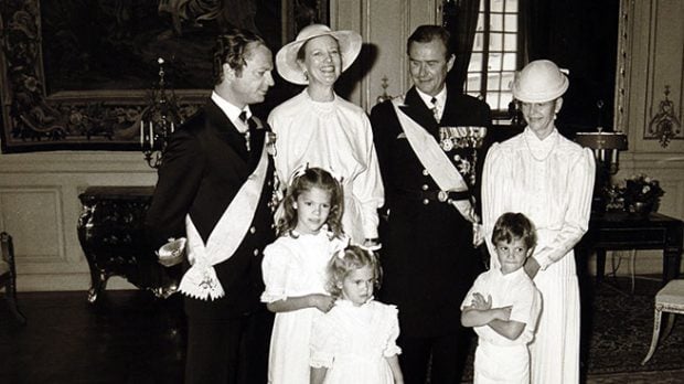 La reina Margarita y el pr&iacute;ncipe Henrik 