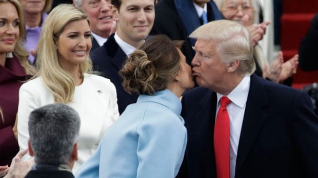 Melania, Ivanka y Donald Trump 