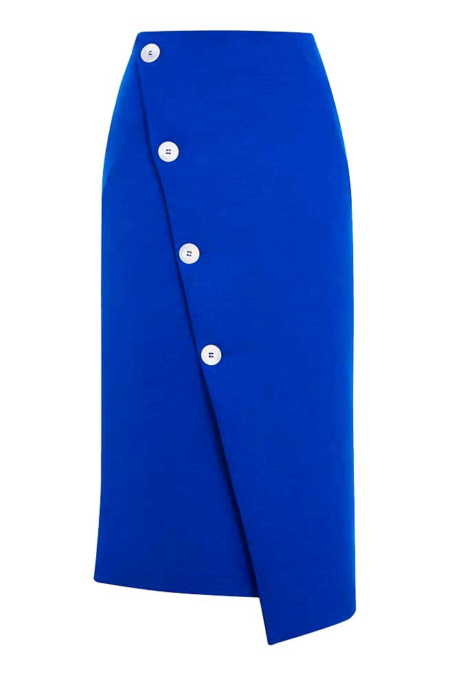 Falda midi asim&eacute;trica 26 euros / Topshop