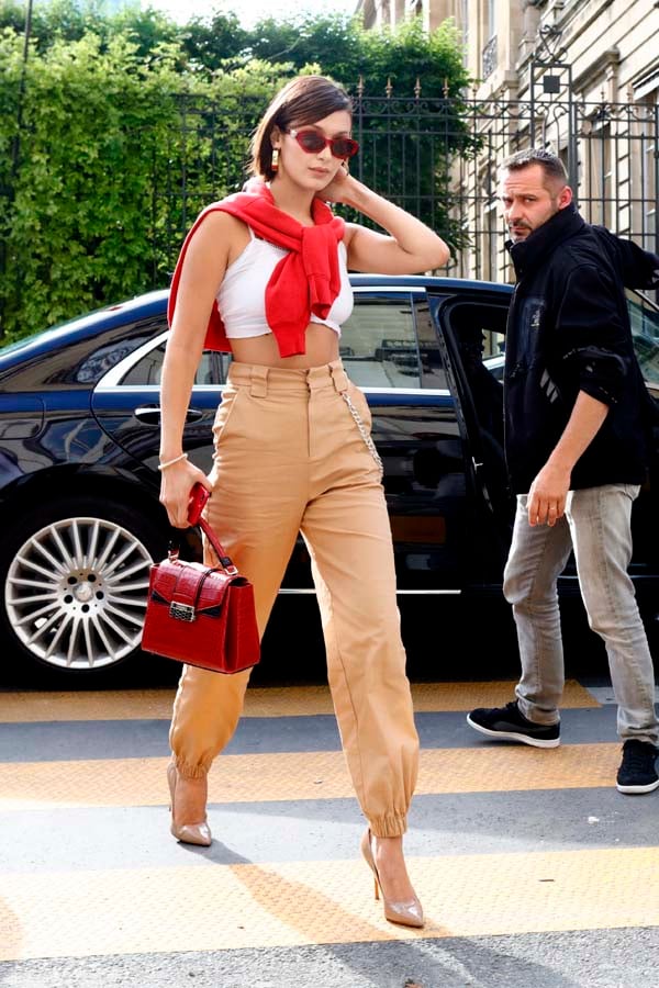 Bella Hadid Tendencias Sudadera Tacón