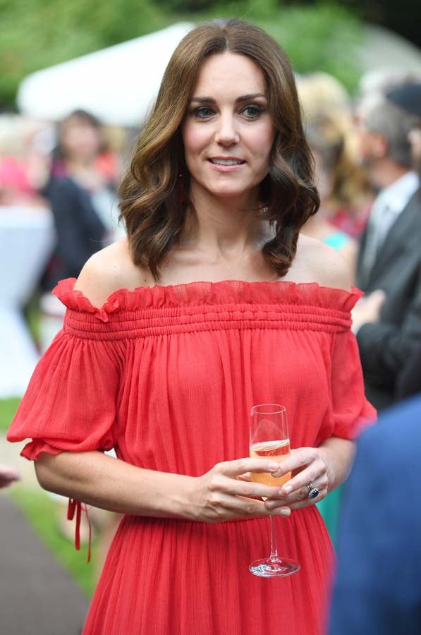 Kate Middleton Vestido Rojo Alexander McQueen