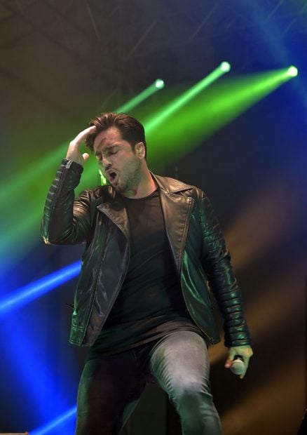 El cantante David Bustamante en uno de sus últimos conciertos