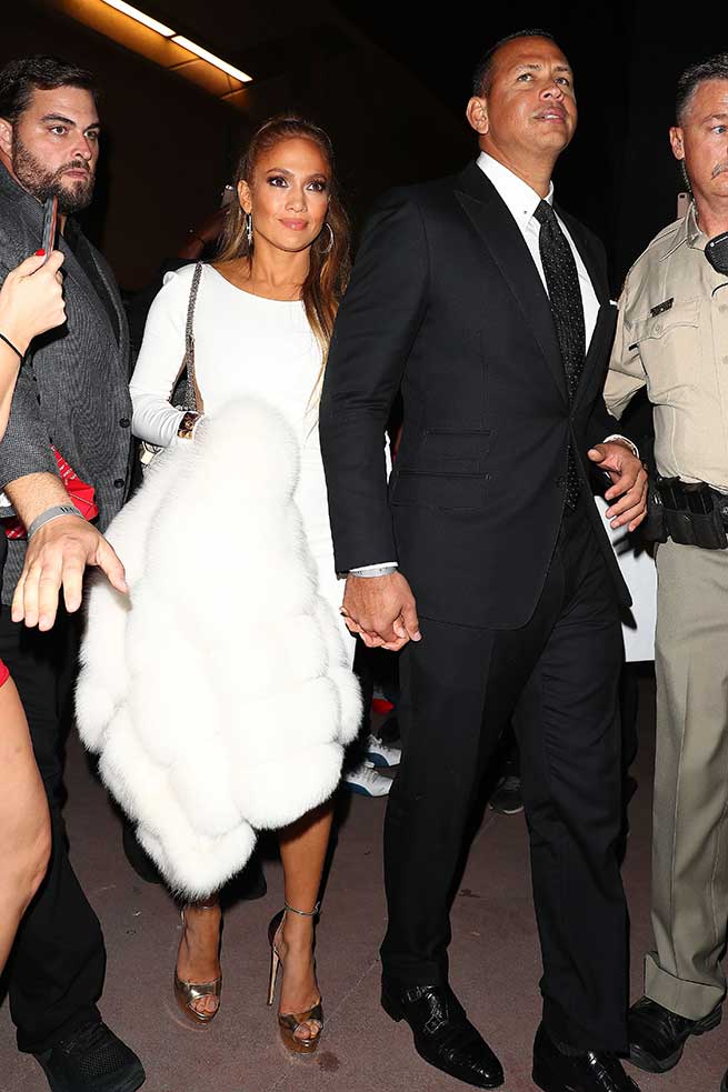 Jennifer Lopez y Alex Rodriguez en el combate / Gtres