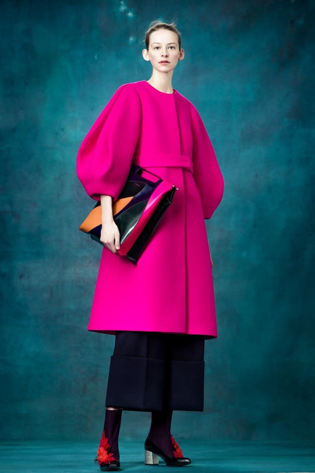 Melania Trump Vestido Abrigo Fucsia Delpozo